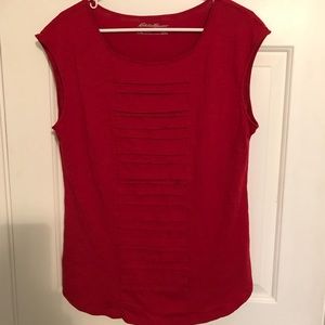 Eddie Bauer red tank style shirt